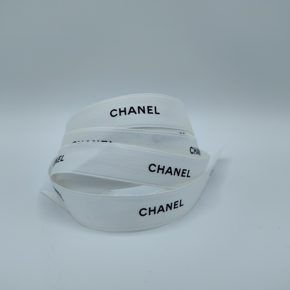 CHANEL Black & White Ribbon Lot Over 2 Yards Each Luxury Boutique Packaging NEW - Picture 5 of 6